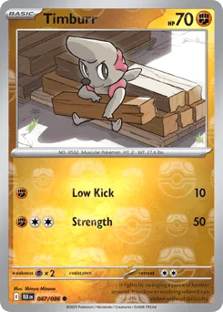 Timburr 047/086 Master Ball Black Bolt