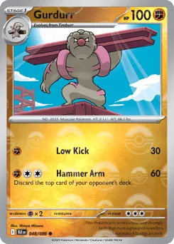 Gurdurr 048/086 Poké Ball Black Bolt
