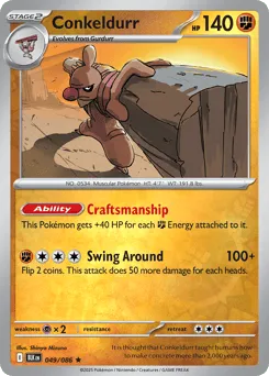 Conkeldurr 049/086 Reverse Holo Black Bolt
