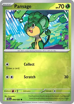 Pansage 004/086 Reverse Holo Black Bolt