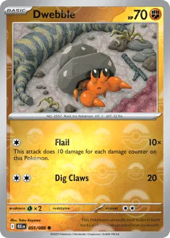Dwebble 051/086 Poké Ball Black Bolt