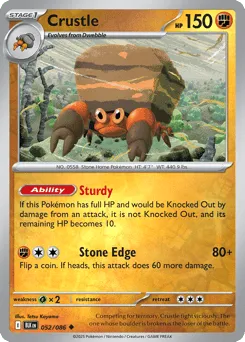 Crustle 052/086 Reverse Holo Black Bolt
