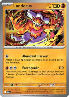 Landorus 053/086 Holo Black Bolt