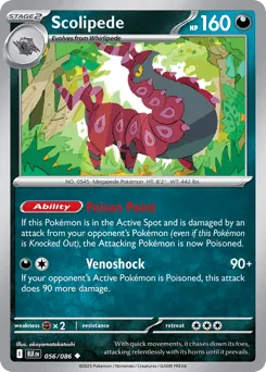 Scolipede 056/086 Reverse Holo Black Bolt