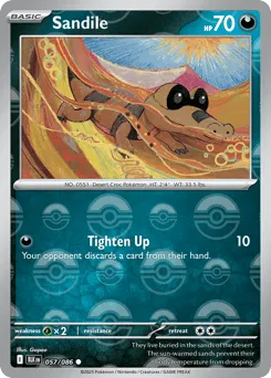 Sandile 057/086 Poké Ball Black Bolt