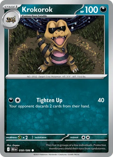 Krokorok 058/086 Black Bolt