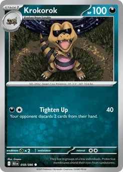 Krokorok 058/086 Reverse Holo Black Bolt