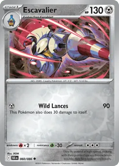 Escavalier 060/086 Reverse Holo Black Bolt