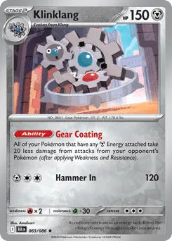 Klinklang 063/086 Reverse Holo Black Bolt