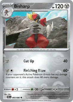 Bisharp 065/086 Poké Ball Black Bolt