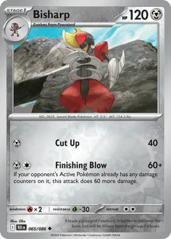 Bisharp 065/086 Reverse Holo Black Bolt