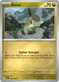 Axew 068/086 Reverse Holo Black Bolt