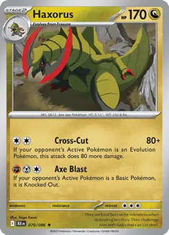 Haxorus 070/086 Black Bolt
