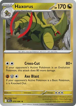 Haxorus 070/086 Holo Black Bolt