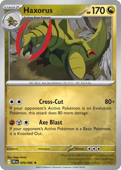 Haxorus 070/086 Reverse Holo Black Bolt