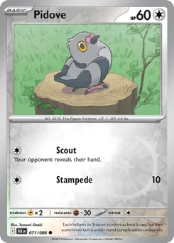 Pidove 071/086 Reverse Holo Black Bolt
