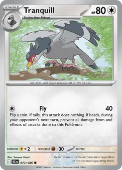 Tranquill 072/086 Normal Black Bolt