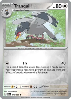 Tranquill 072/086 Reverse Holo Black Bolt