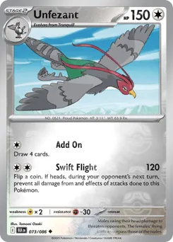 Unfezant 073/086 Master Ball Black Bolt