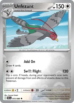 Unfezant 073/086 Poké Ball Black Bolt