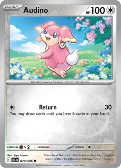 Audino 074/086 Reverse Holo Black Bolt