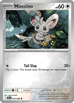 Minccino 075/086 Reverse Holo Black Bolt