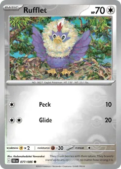 Rufflet 077/086 Poké Ball Black Bolt
