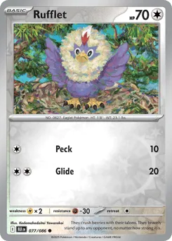 Rufflet 077/086 Reverse Holo Black Bolt
