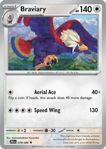 Braviary 078/086 Black Bolt