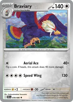 Braviary 078/086 Reverse Holo Black Bolt