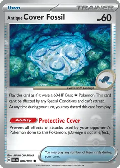 Antique Cover Fossil 080/086 Poké Ball Black Bolt