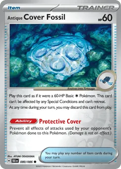 Antique Cover Fossil 080/086 Reverse Holo Black Bolt